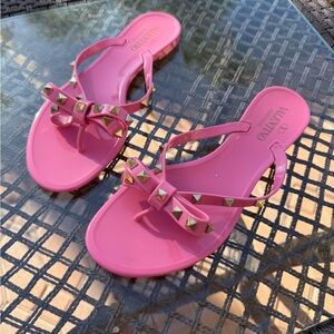 Valentino Pink Sandals with Gold Studs size 39